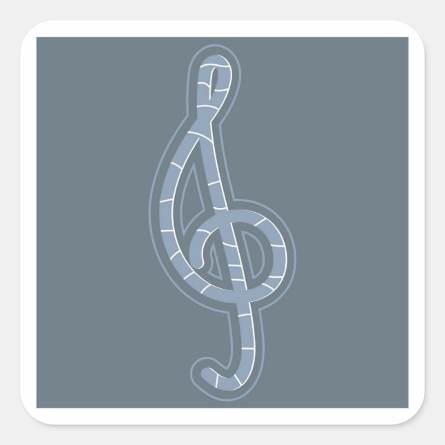treble clef sticker (Front)
