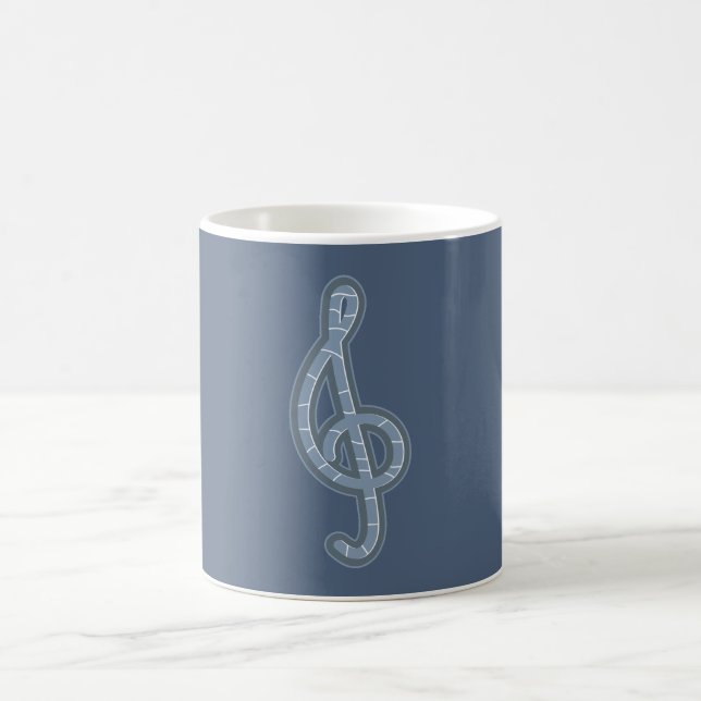 treble clef sticker coffee mug (Center)