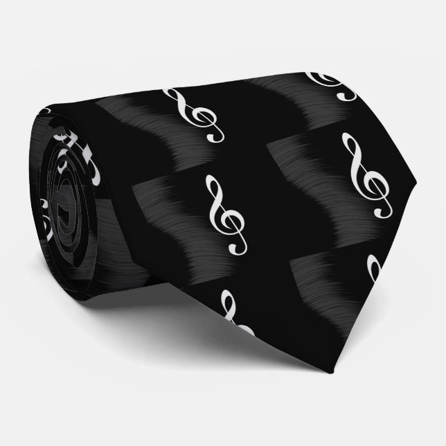 TREBLE CLEF-TIE NECK TIE (Rolled)