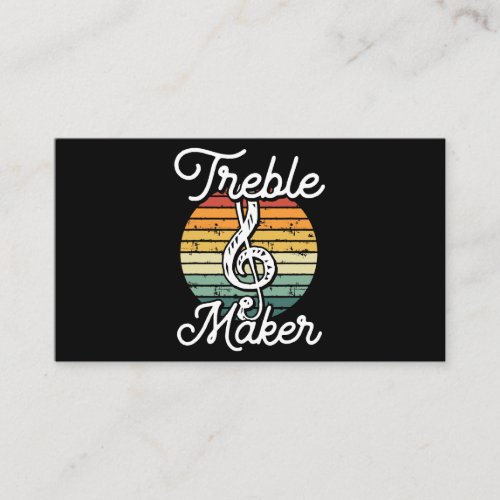 Treble Clef Trouble Maker Funny Jazz Rebel Creativ Business Card