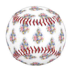 Treble clef with Pink Roses Baseball