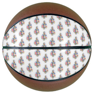 Treble clef with Pink Roses Basketball
