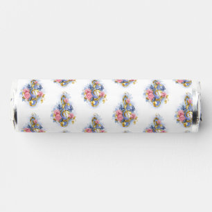 Treble clef with Pink Roses Breath Savers® Mints