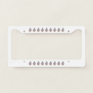 Treble clef with Pink Roses License Plate Frame
