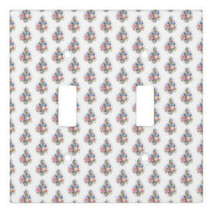 Treble clef with Pink Roses Light Switch Cover