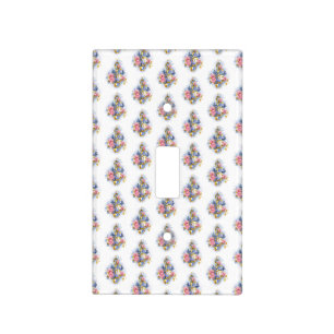 Treble clef with Pink Roses Light Switch Cover
