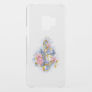 Treble clef with Pink Roses Uncommon Samsung Galaxy S9 Case