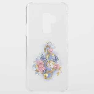 Treble clef with Pink Roses Uncommon Samsung Galaxy S9 Plus Case