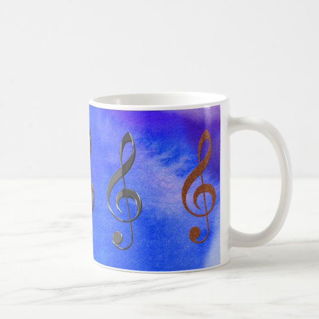 Treble Cleff Music-Lover Mugs (Right)