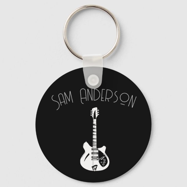 treble clefs with musician full name personalized  keychain (Front)