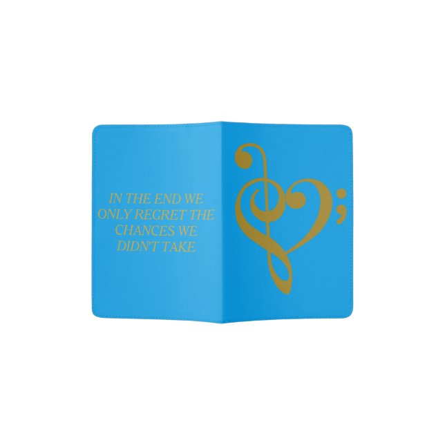Treble Heart Semi Colon Passport Cover (Opened)