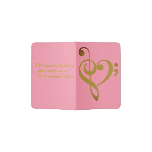 Treble Heart Semicolon Passport Cover (Opened)