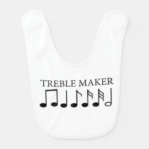 Treble Maker Funny Music Baby Bib
