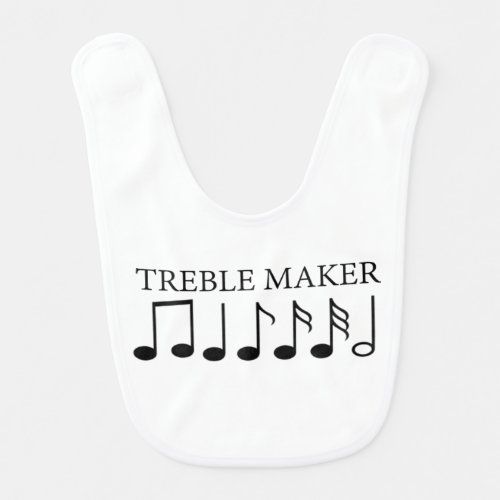 Treble Maker Funny Music Baby Bib