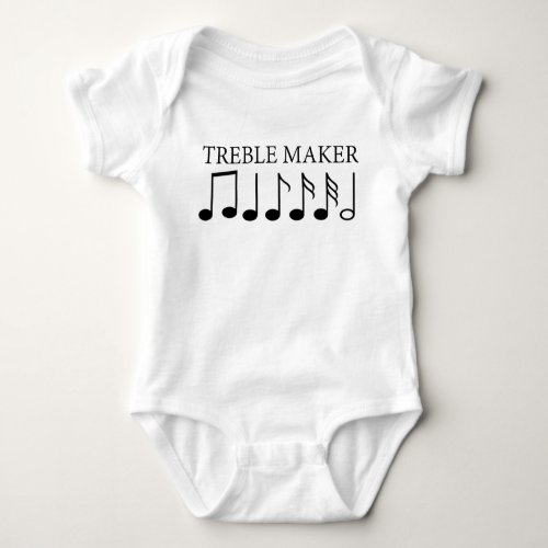 Treble Maker Funny Music Baby Bodysuit