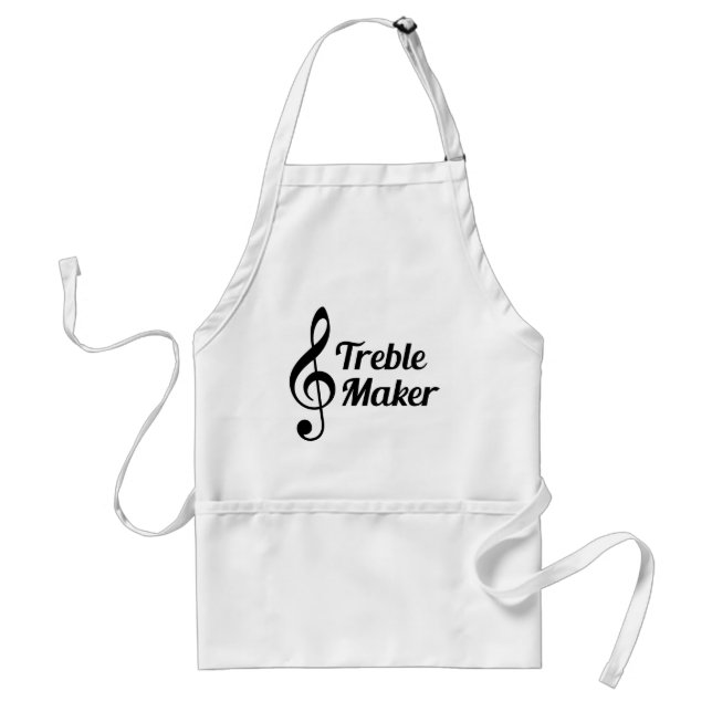 Treble Maker Musical Humour Adult Apron (Front)
