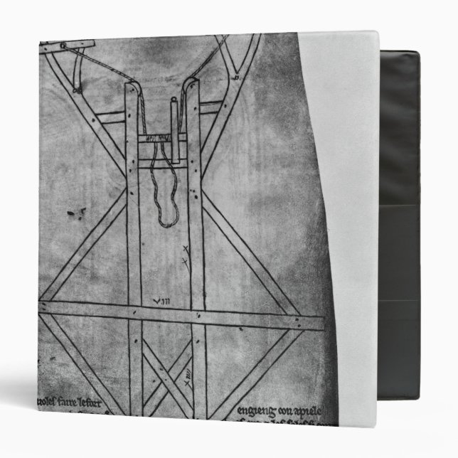 Trebuchet, machine to throw arrows 3 ring binder (Front/Inside)