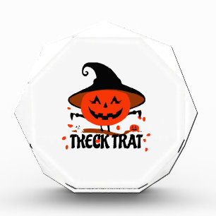 Treck Trat Pumpkin Smiling Acrylic Award