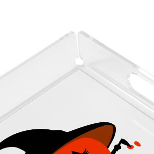 Treck Trat Pumpkin Smiling Acrylic Tray
