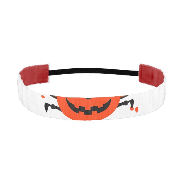 Treck Trat Pumpkin Smiling Athletic Headband (Front)