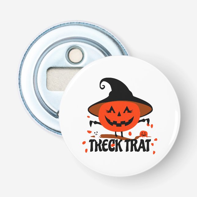 Treck Trat Pumpkin Smiling Bottle Opener (Front)