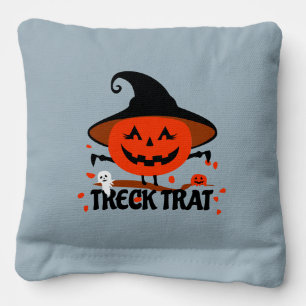 Treck Trat Pumpkin Smiling Cornhole Bags