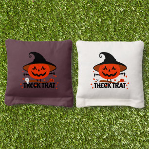 Treck Trat Pumpkin Smiling Cornhole Bags