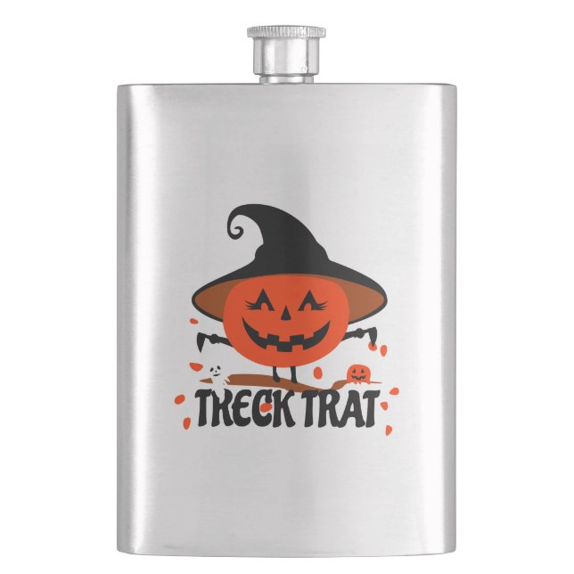 Treck Trat Pumpkin Smiling Flask (Front)