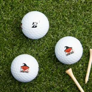 Treck Trat Pumpkin Smiling Golf Balls