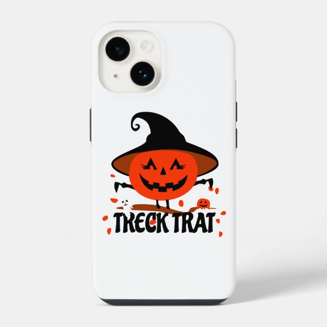 Treck Trat Pumpkin Smiling Iphone Case (Back)