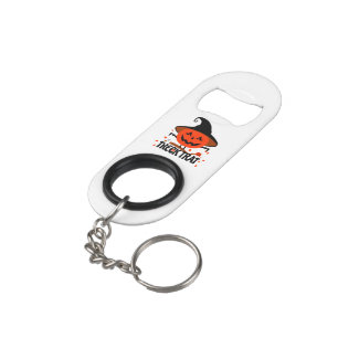 Treck Trat Pumpkin Smiling Keychain Bottle Opener