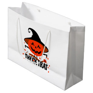 Treck Trat Pumpkin Smiling Large Gift Bag