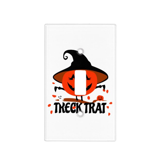 Treck Trat Pumpkin Smiling Light Switch Cover (Front)