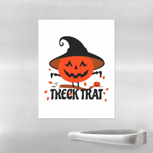 Treck Trat Pumpkin Smiling Magnetic Dry Erase Sheet (In Situ)