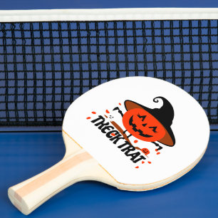 Treck Trat Pumpkin Smiling Ping Pong Paddle
