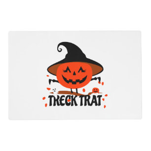 Treck Trat Pumpkin Smiling Placemat