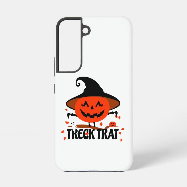 Treck Trat Pumpkin Smiling Samsung Galaxy Case (Back)