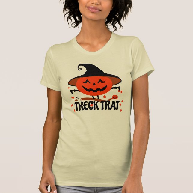 Treck Trat Pumpkin Smiling T-Shirt (Front)