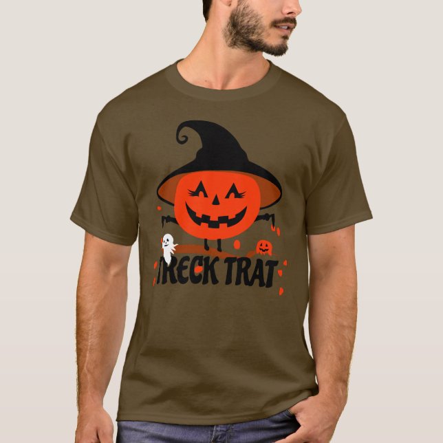 Treck Trat Pumpkin Smiling T-Shirt (Front)
