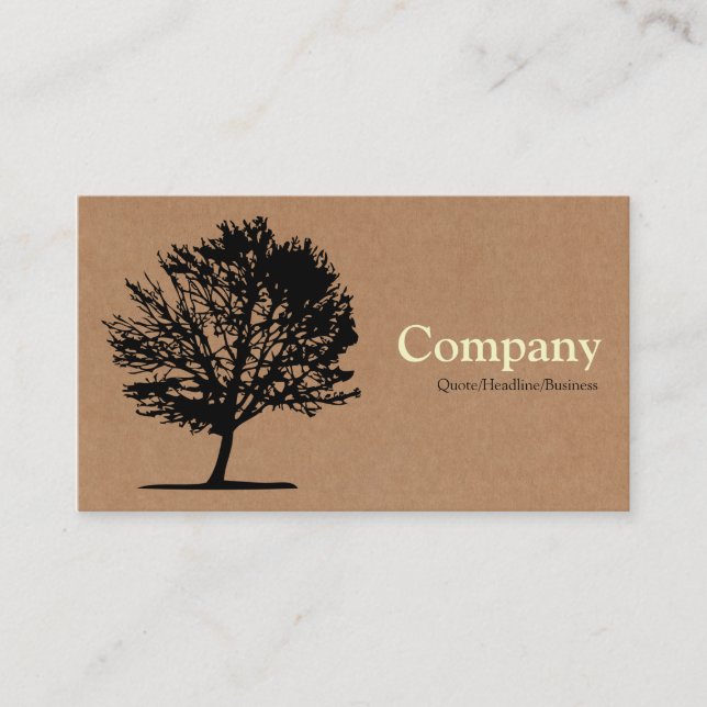Tree 02 - Cardboard Box Business Card (Front)