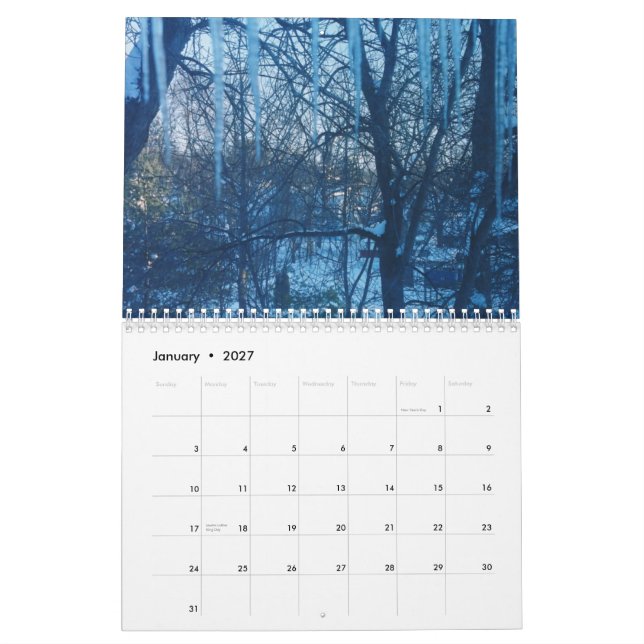 Tree-02, NATURE'S, WONDERS Calendar (Jan 2027)