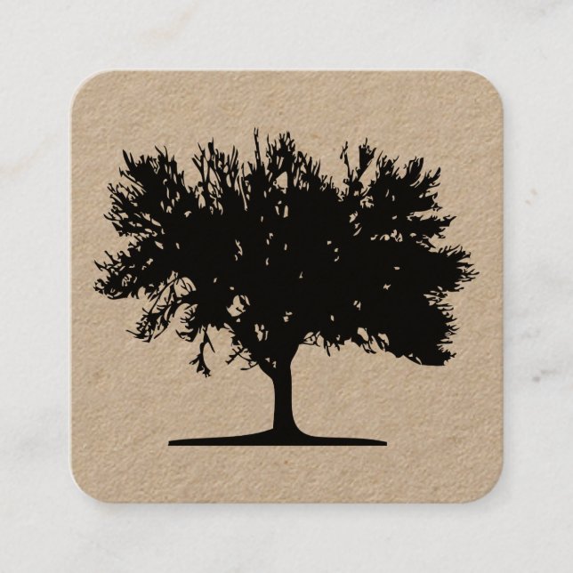 Tree 04 square business card (Front)