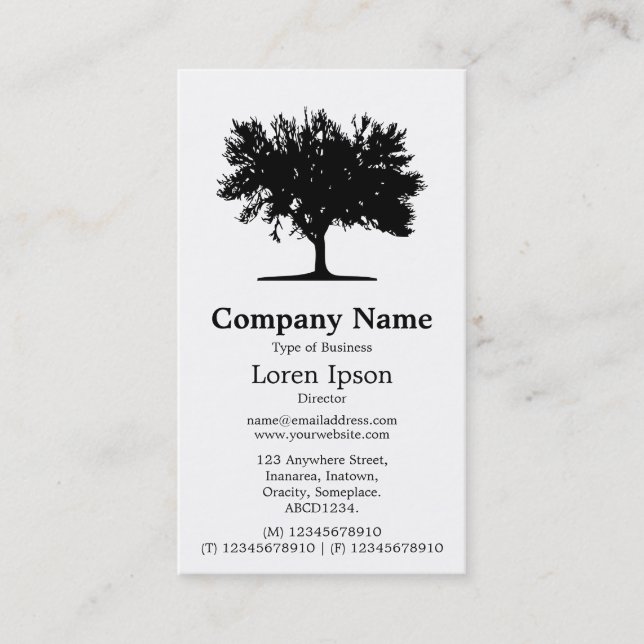 Tree 04 - White Business Card (Front)
