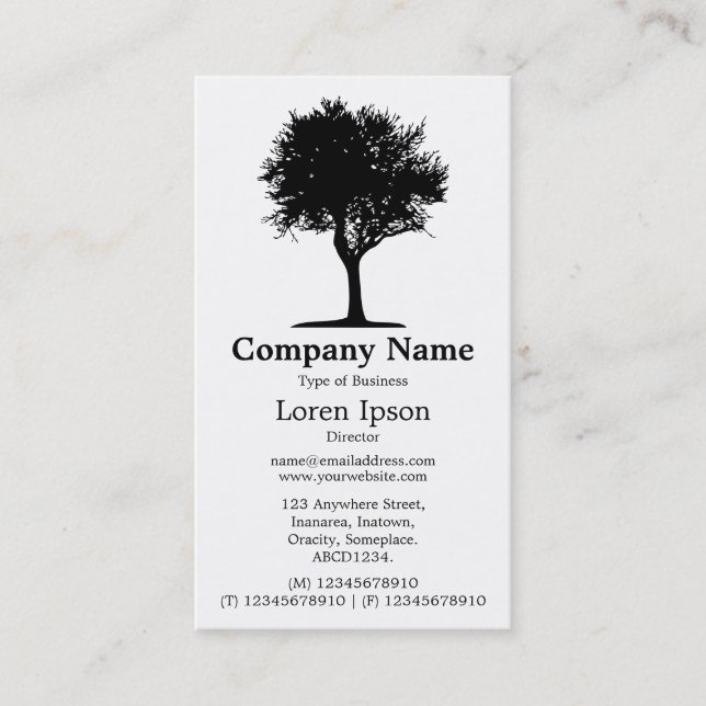 Tree 06 - White Business Card (Front)
