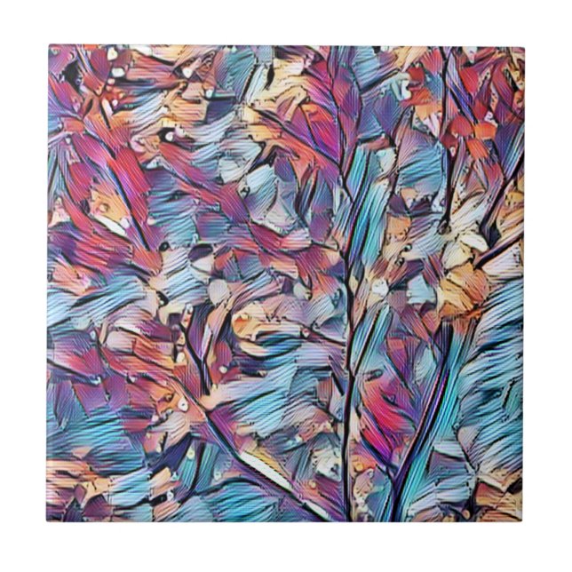 TREE ABSTRACT CERAMIC TILE (Front)