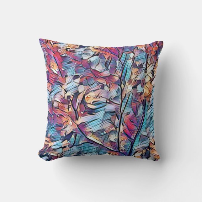 TREE ABSTRACT THROW PILLOW (Front)
