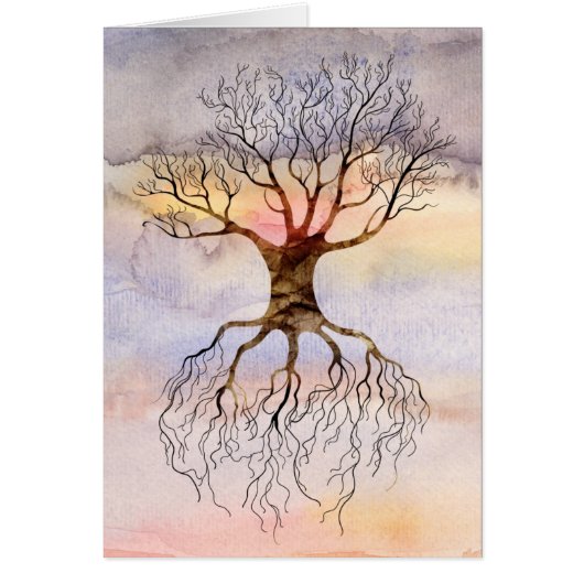 Tree Against The Sky Cards (Front)