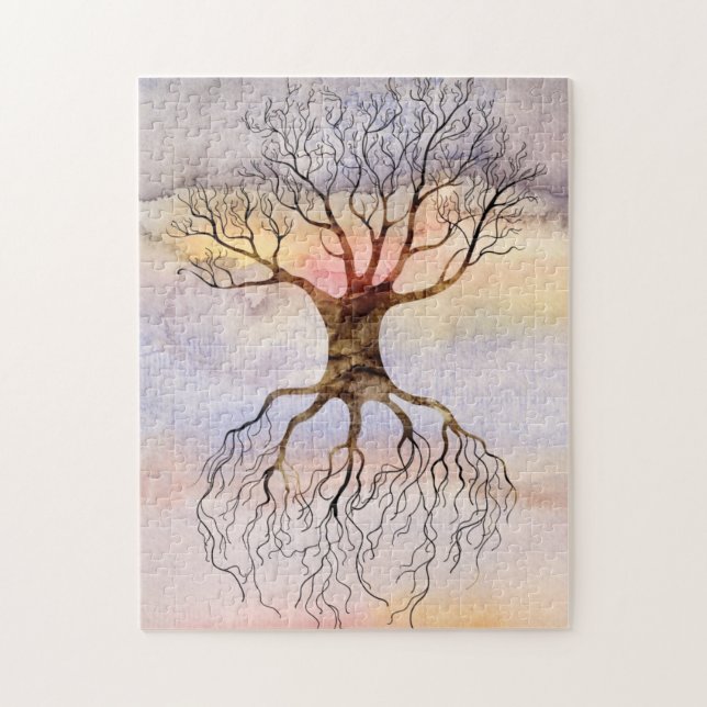 Tree Against The Sky Jigsaw Puzzle (Vertical)