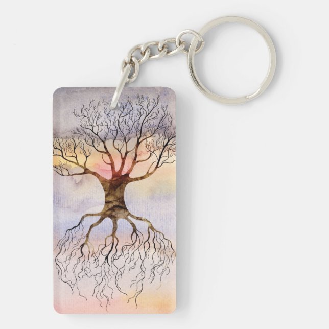 Tree Against The Sky Keychain (Back)
