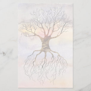Tree Against The Sky Stationery